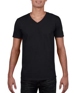 Gildan 64V00 - T-shirt Col-V Softstyle Noir