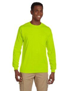 Gildan 2410 - T-shirt à manches longues pour homme Vert Sécurité