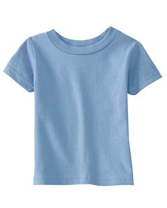 Rabbit Skins 3401 - T-shirt à manches longues en jersey pour bébé, 5,5 oz Bleu ciel