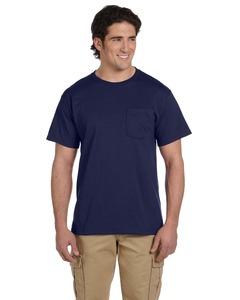 Jerzees 29P - T-shirt avec poche HEAVYWEIGHT BLENDMC 50/50, 9,3 oz deMC Marine