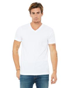 Bella+Canvas 3005 - t-shirt jersey unisexe à manches courtes et encolure en V Blanc