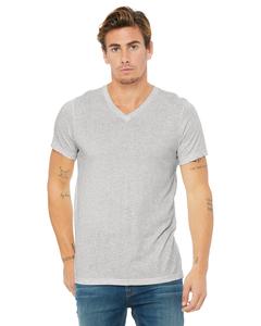 Bella+Canvas 3415C - t-shirt unisexe Triblend à manches courtes avec encolure en V Blanc Triblend