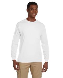 Gildan G241 - Ultra Cotton® 6 oz. Long-Sleeve Pocket T-Shirt Blanc