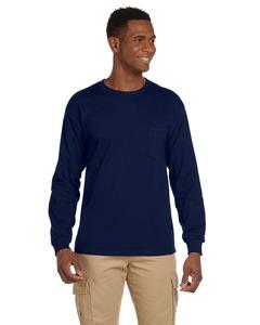 Gildan G241 - Ultra Cotton® 6 oz. Long-Sleeve Pocket T-Shirt Marine