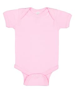Rabbit Skins 4400 - Infant 5 oz. Baby Rib Lap Shoulder Bodysuit Rose