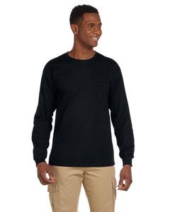 Gildan G241 - Ultra Cotton® 6 oz. Long-Sleeve Pocket T-Shirt Noir