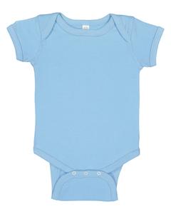 Rabbit Skins 4400 - Infant 5 oz. Baby Rib Lap Shoulder Bodysuit Bleu ciel