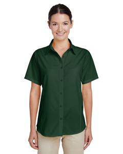 Harriton M610SW - Ladies Paradise Short-Sleeve Performance Shirt Palm Green