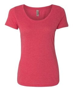 Next Level 6730 - Ladies' Triblend Scoop Vintage Shocking Pink