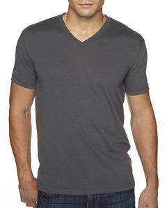 Next Level 6440 - Men's Premium Fitted Sueded V-Neck Tee Heavy Metal
