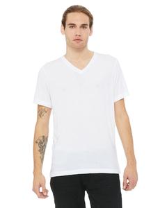 Bella+Canvas 3415C - t-shirt unisexe Triblend à manches courtes avec encolure en V Solid White Triblend