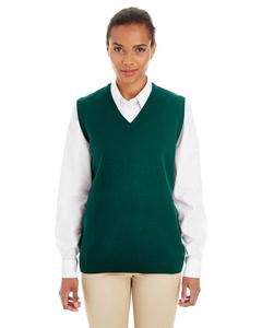 Harriton M415W - Ladies Pilbloc V-Neck Sweater Vest Hunter