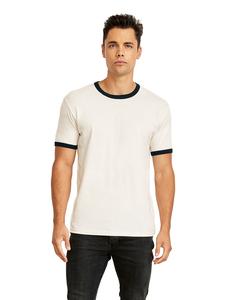Next Level 3604 - Unisex Ringer T-Shirt Blanc/Noir