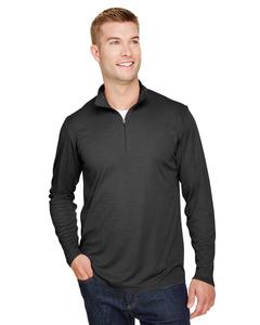 Team 365 TT31H - Men's Zone Sonic Heather Performance Quarter-Zip Noir Cendré