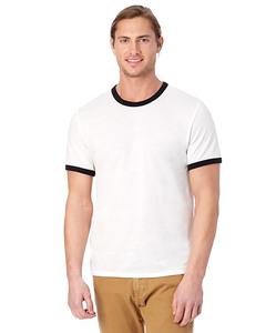 Alternative Apparel 5103BP - Unisex Vintage Jersey Keeper Ringer T-Shirt Blanc/Noir