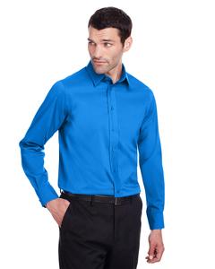 Devon & Jones DG560 - Men's Crown Collection Stretch Broadcloth Slim Fit Shirt Bleu Francais