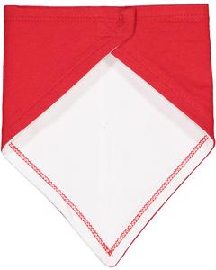 Rabbit Skins RS1012 - Infant Premium Jersey Bandana Bib Red/White