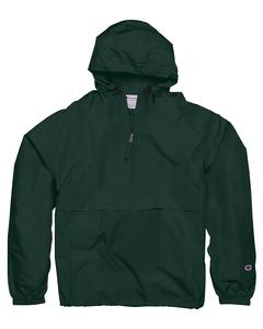 Champion CO200 - Adult Packable Anorak 1/4 Zip Jacket Vert foncé