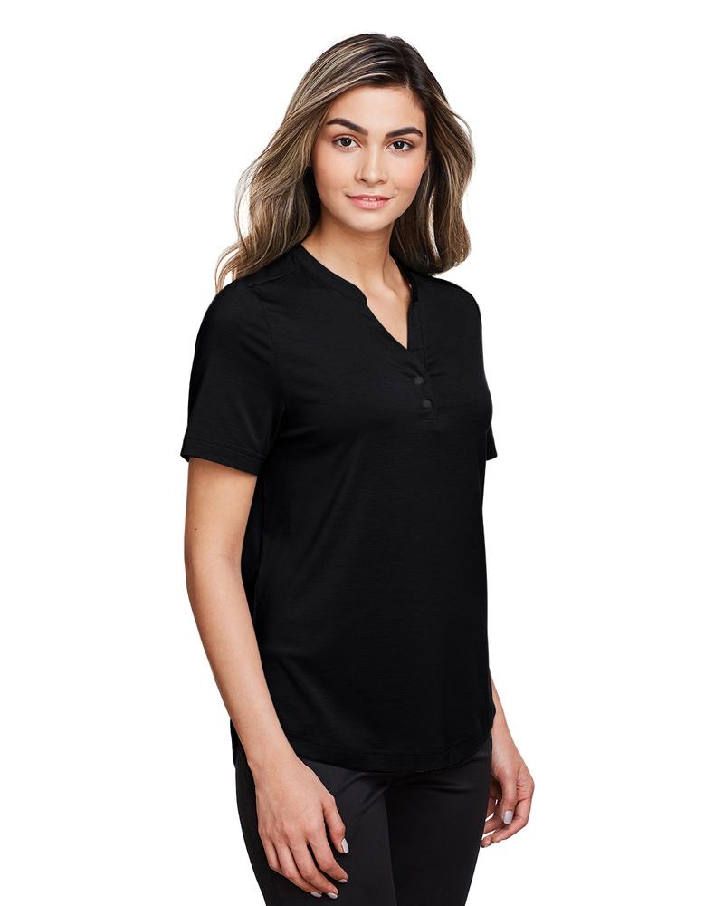 North End NE100W - Ladies Jaq Snap-Up Stretch Performance Polo