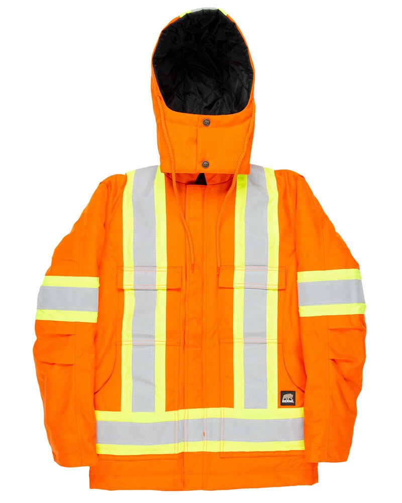 Berne HVNCH03 - Men's Safety Striped Arctic Insulated Chore Coat