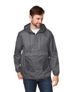 Team 365 TT77 - Adult Zone Protect Packable Anorak Jacket Sport Graphite