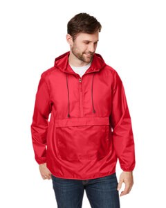 Team 365 TT77 - Adult Zone Protect Packable Anorak Jacket Rouge Sport