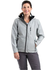 Berne WJS301 - Ladies Hooded Softshell Jacket Gris